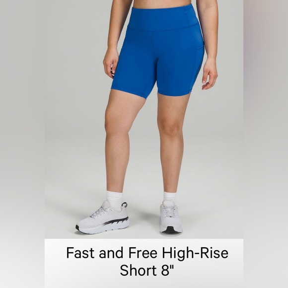 Wild bluebell lululemon shorts fast and free high rise - Picture 1 of 4